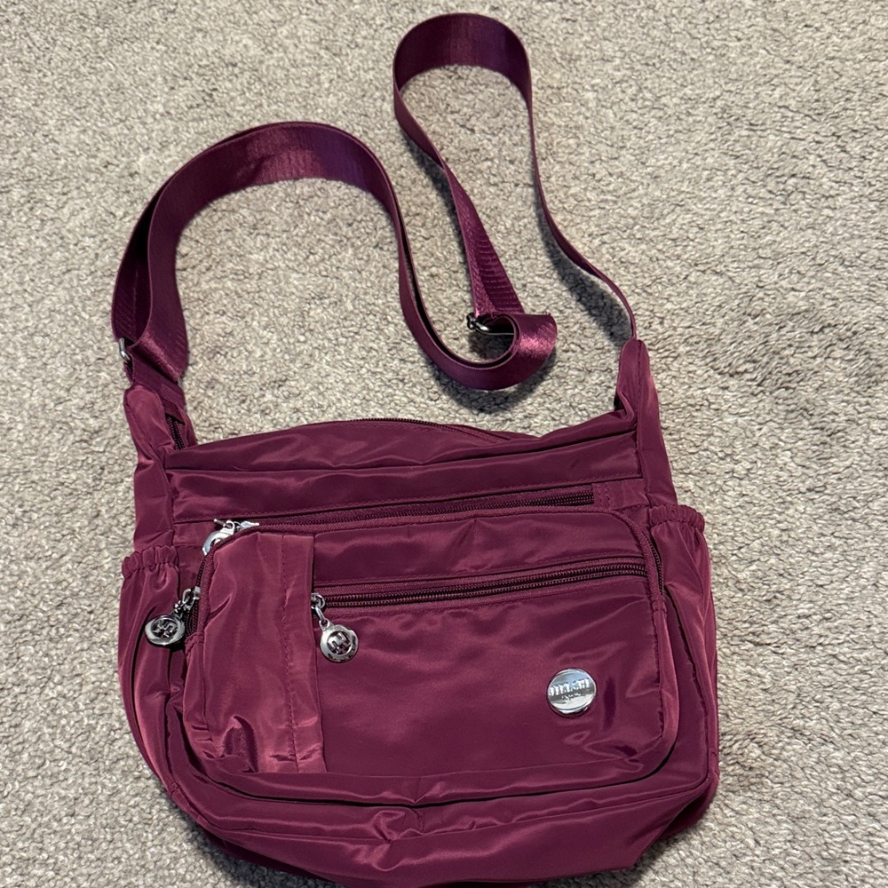 Nylon Women's Crossbody Bag - Purple